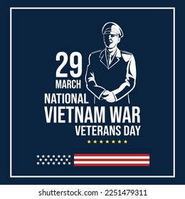 29th march, happy Vietnam war veterans day poster