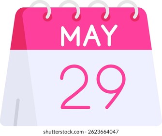 29th of May Line vector Icon Design