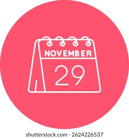 29. November Line Vektor Icon Design