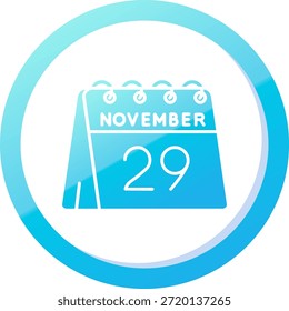 29 de Noviembre Línea Vector Icon Design