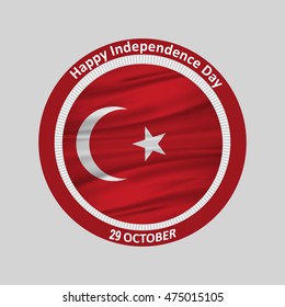 29th October National Republic Day of Turkey. Vector illustration