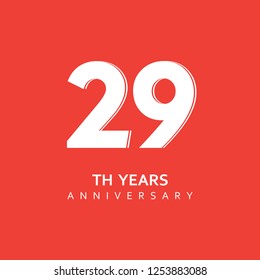 29th Year Anniversary Vector Template Design Illustration.