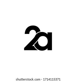 2a letter original monogram logo design