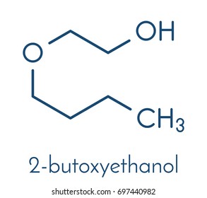 2-Butoxyethanol solvent and surfactant molecule. Skeletal formula.