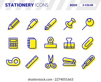 2-color style icon set related to stationery_009