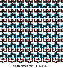 2D abstract illustration of human getting blood dripped in his body resulting into energy gain a pattern fill print