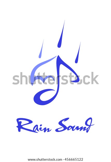 Immagine vettoriale stock 456665122 a tema 2d Abstract Rain Music Note ...