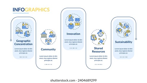 2D agricultural clusters vector infographics template with simple thin line icons, data visualization with 5 steps, process timeline chart.