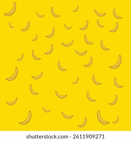 2d banana fruit pattern suitable for background, digital design use, or printing