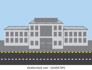 2D Building on street and sidewalk 