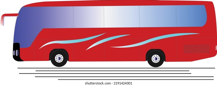 Icono y logotipo plano del bus 2D. Ilustración del vector de dibujos animados.