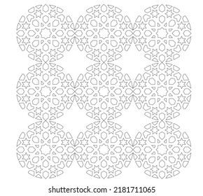 2d Cad Drawing Islamic Geometric Pattern Stock Vector (Royalty Free ...