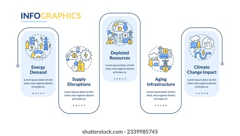 2D carbon border adjustment vector infographics template, data visualization with 5 steps, process timeline chart.