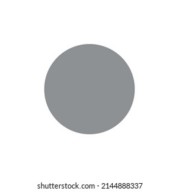 2D Circle Shape In Mathematics. Grey Circle Shape Drawing For Kids Isolated On White Background