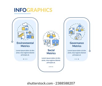 2D climate metrics vector infographics template, data visualization with 3 steps, process timeline chart.