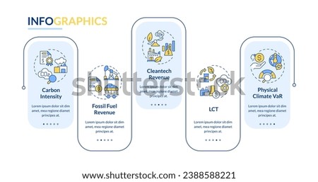 2D climate metrics vector infographics template with simple linear icons, data visualization with 5 steps, process timeline chart.