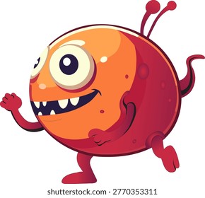 2d creature design, character side view