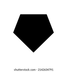 Forma de diamante 2D en matemáticas. Dibujo en forma de diamante negro para niños aislados en fondo blanco