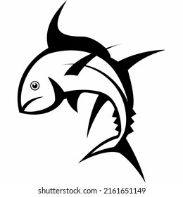 2d drawing illustration of fish