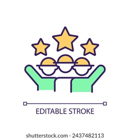 2D editable access to broader markets icon representing agricultural clusters, isolated vector, thin linear illustration.