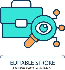 Icono de amortiguación de carrera editable 2D que representa las tendencias del lugar de trabajo, vector simple aislado, ilustración lineal delgada.