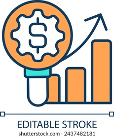 2D editable copycat layoffs icon representing workplace trends, isolated simple vector, thin linear illustration.