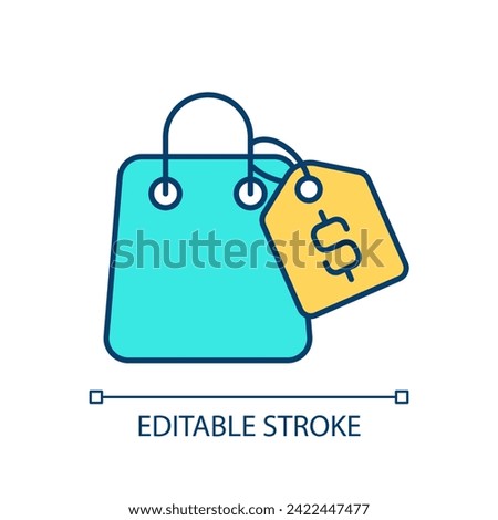 2D editable extra income icon representing C2C, isolated vector, multicolor thin line illustration.
