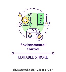 Icono de control ambiental 2D editable multicolor, vector aislado simple, ilustración de línea delgada de manejo integrado de plagas.