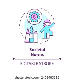 2D editable multicolor icon, simple isolated vector, thin line illustration representing pink tax.