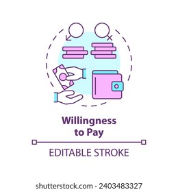 2D editable multicolor icon, simple isolated vector, thin line illustration representing pink tax.