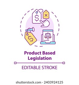 2D editable multicolor icon, simple isolated vector, thin line illustration representing pink tax.