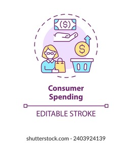 2D editable multicolor icon, simple isolated vector, thin line illustration representing pink tax.