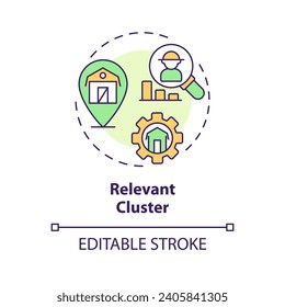 2D editable multicolor relevant cluster icon, creative isolated vector, thin line illustration representing agricultural clusters.