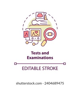 2D editable multicolor tests and examinations icon, simple isolated vector, thin line illustration representing cell therapy.