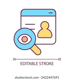 2D editable unqualified providers icon representing online therapy, isolated vector, multicolor thin line illustration.