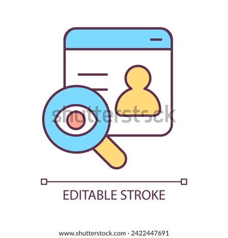 2D editable unqualified providers icon representing online therapy, isolated vector, multicolor thin line illustration.