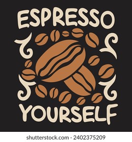 2D Flat Illustration "espresso your self"