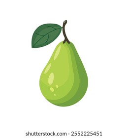 2D flat vector illustration avocado icon isolated on a white background.