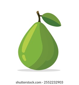 2D flat vector illustration avocado icon isolated on a white background.