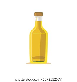 2D flat vector illustration bottle of olive oil icon isolated on a white background.