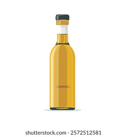 2D flat vector illustration bottle of olive oil icon isolated on a white background.