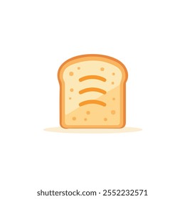 2D flat vector illustration bread loaf icon isolated on a white background.