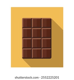 Vetor 2D plano ilustração ícone de barra de chocolate isolado em um fundo branco.