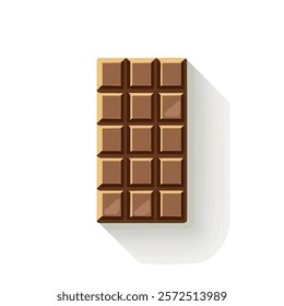 2D flat vector illustration chocolate bar icon isolated on a white background.