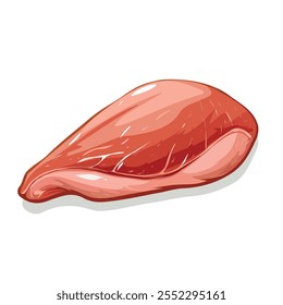 2D flat vector illustration duck breast icon isolated on a white background.
