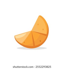 2D flat vector illustration fortune cookie icon isolated on a white background.