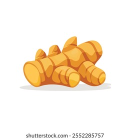 2D flat vector illustration ginger root icon isolated on a white background.