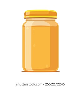 2D flat vector illustration peanut butter jar icon isolated on a white background.