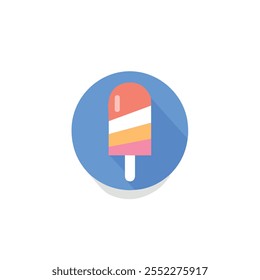 2D flat vector illustration popsicle icon isolated on a white background