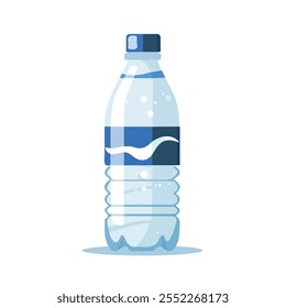 2D flat vector illustration water bottle icon isolated on a white background.